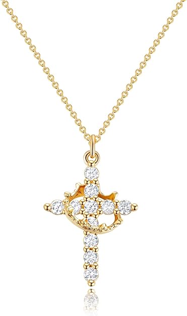 Crown Cross Necklace