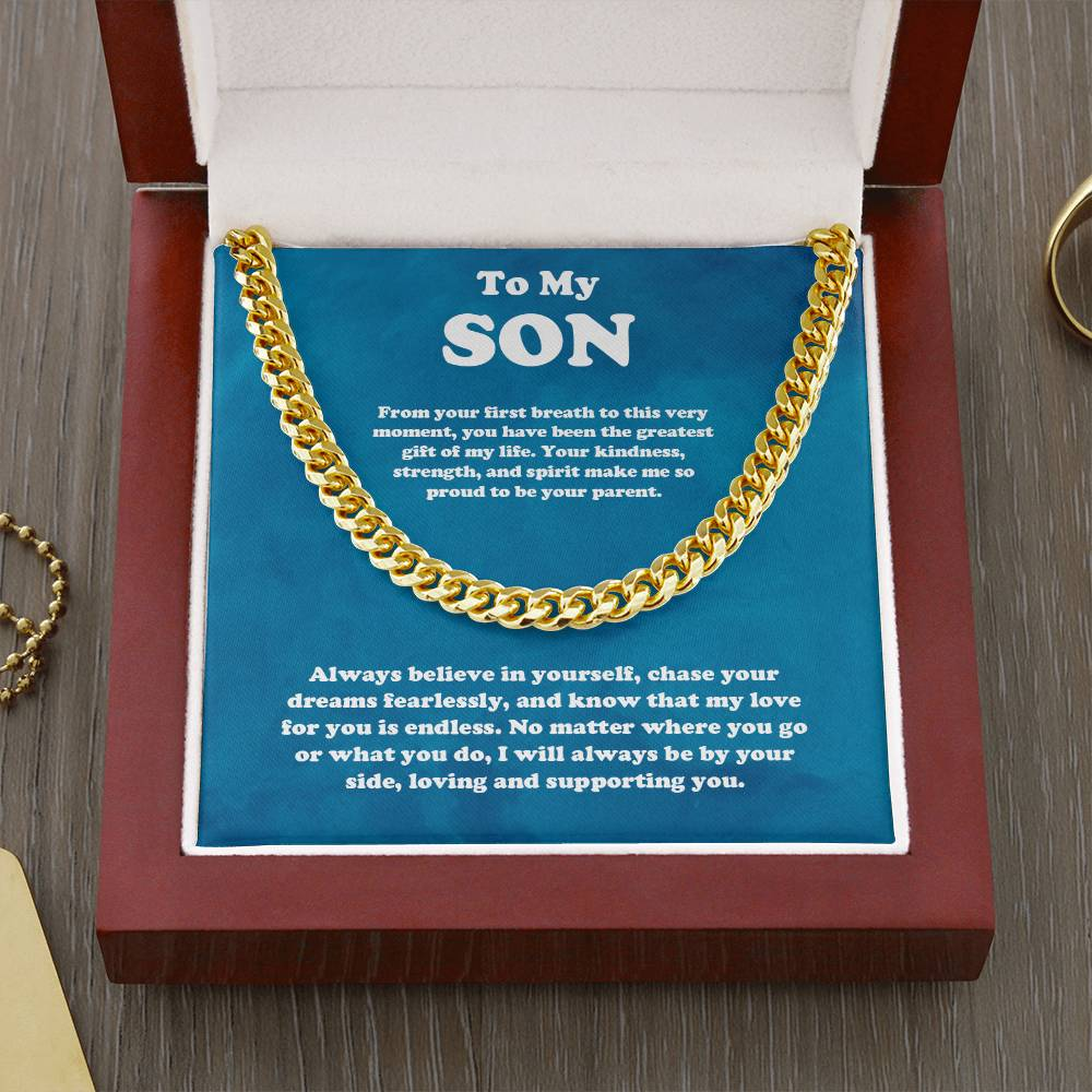 To My Son Cuban Chain