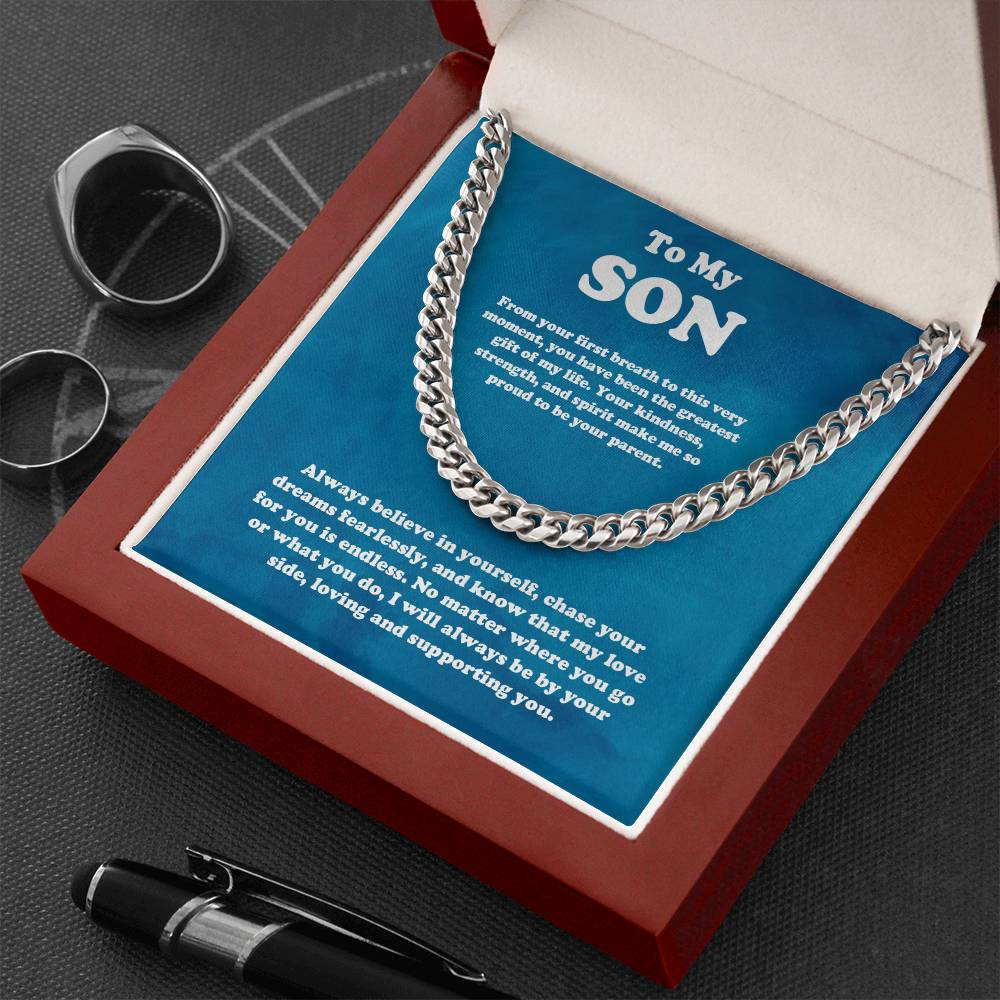 To My Son Cuban Chain