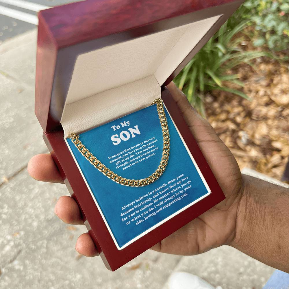 To My Son Cuban Chain