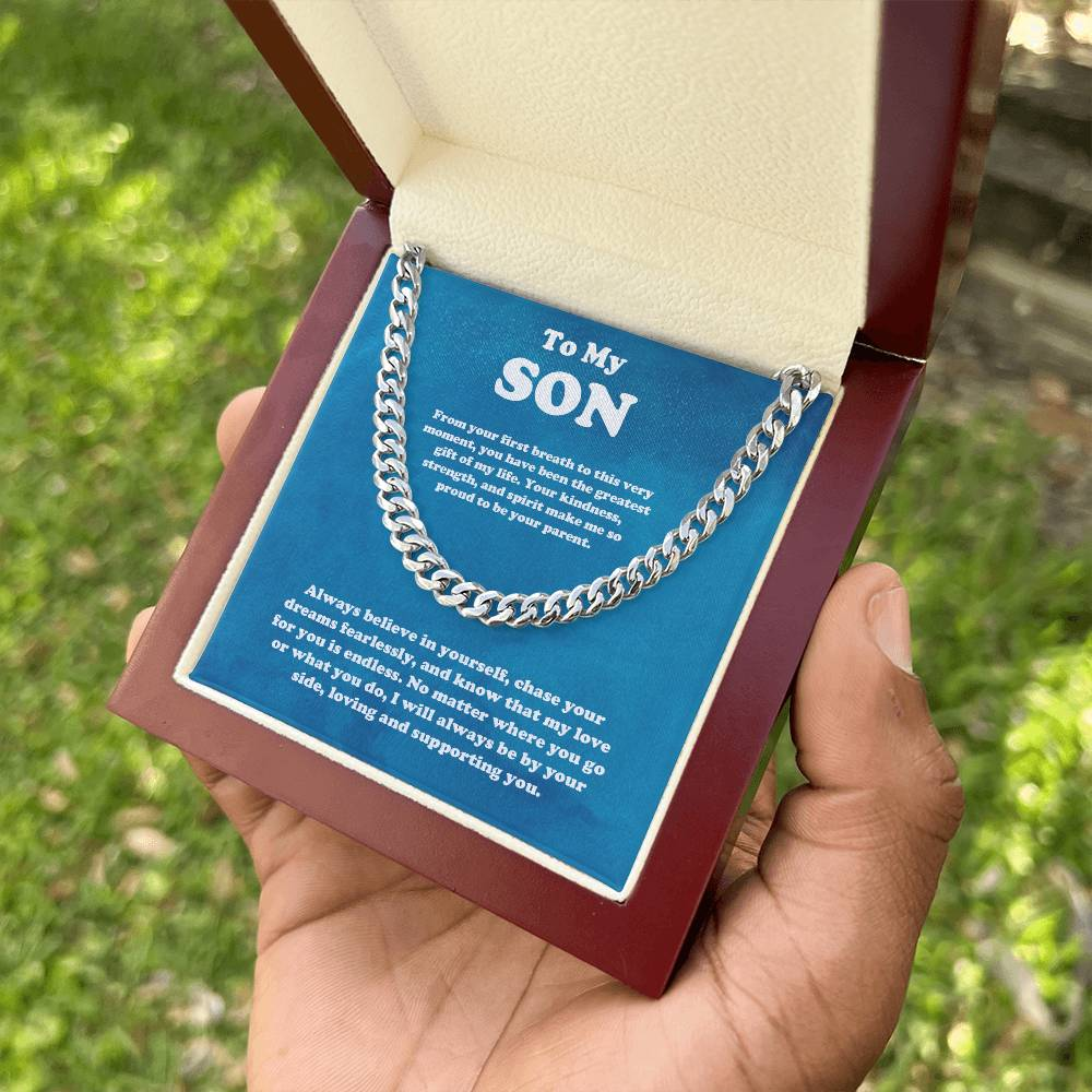 To My Son Cuban Chain
