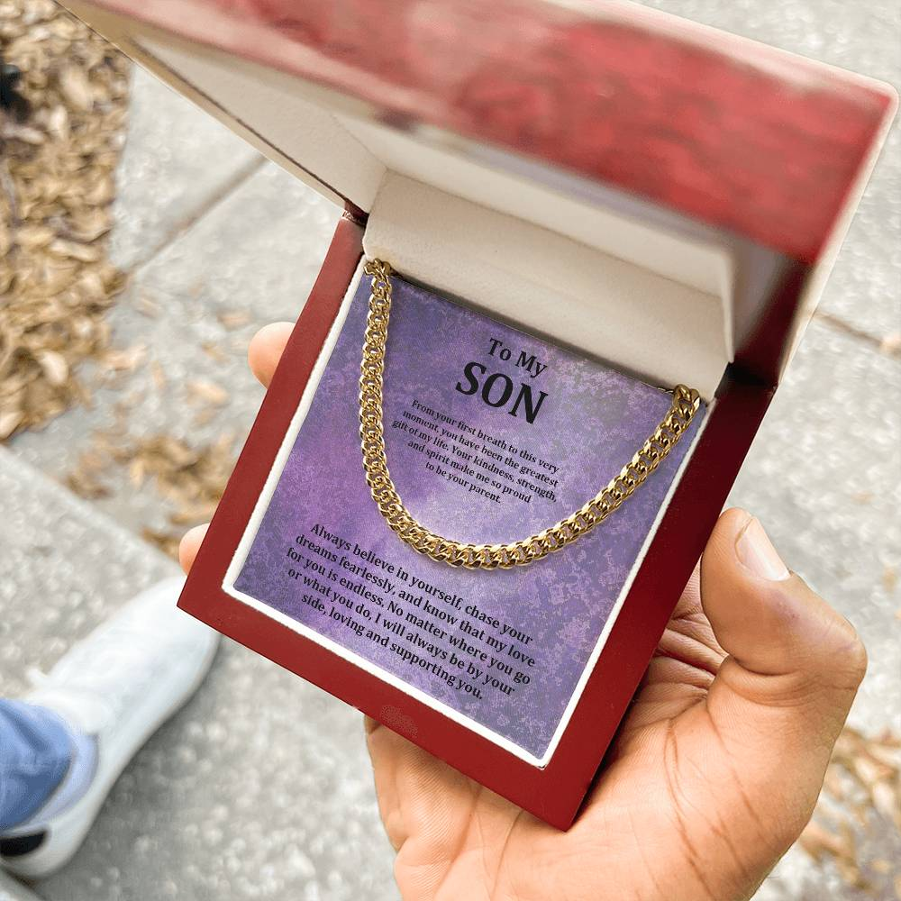 To My Son Cuban Chain