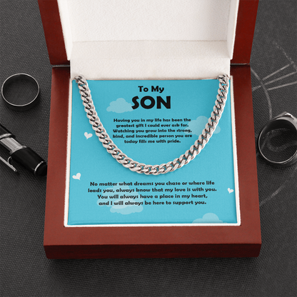 To My Son Cuban Chain