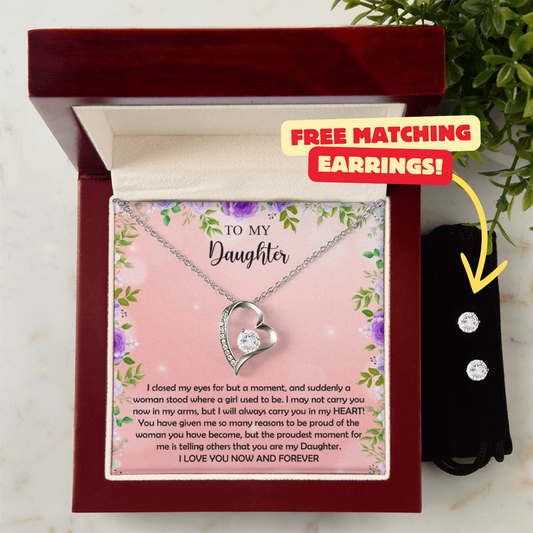 Daughter Necklace + Free Matching Earrings (while stock last)