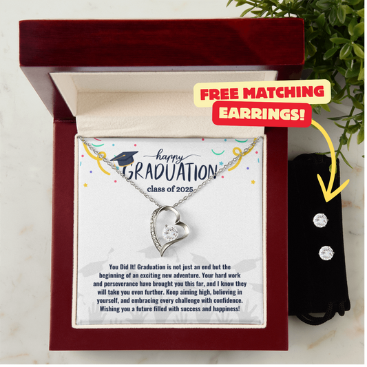 2025 Graduation Necklace + Free Matching Earrings (while stock last)