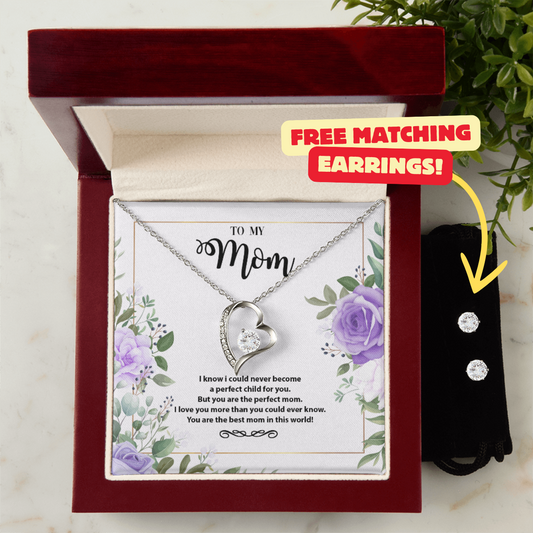 Mom Necklace + Free Matching Earrings (while stock last)