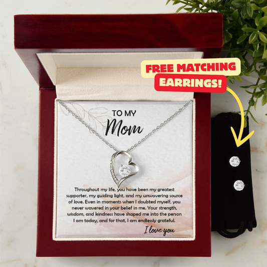 Mom Necklace + Free Matching Earrings (while stock last)