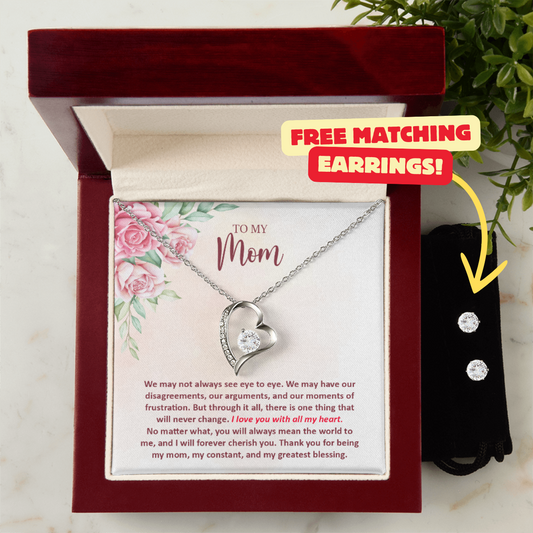 Mom Necklace + Free Matching Earrings (while stock last)