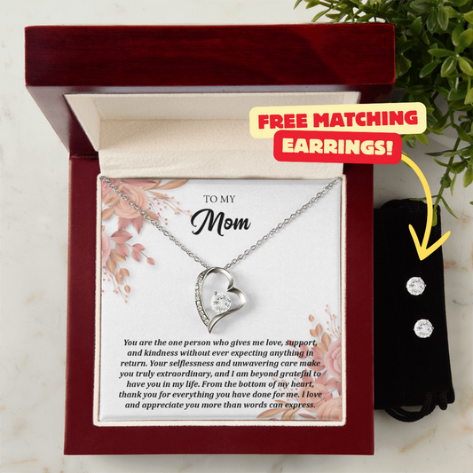 Mom Necklace + Free Matching Earrings (while stock last)