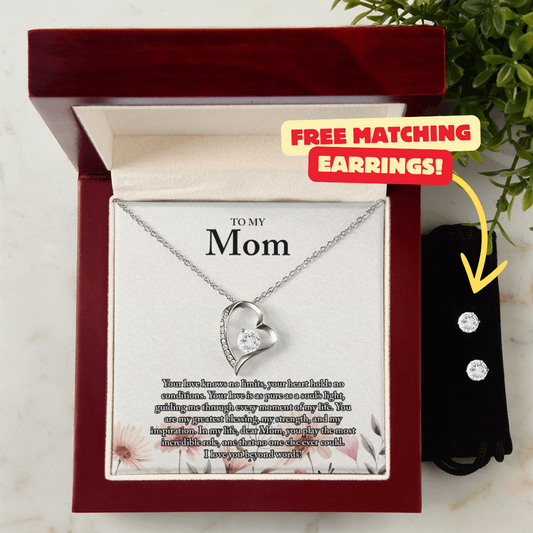 Mom Necklace + Free Matching Earrings (while stock last)