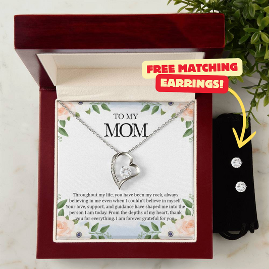 Mom Necklace + Free Matching Earrings (while stock last)