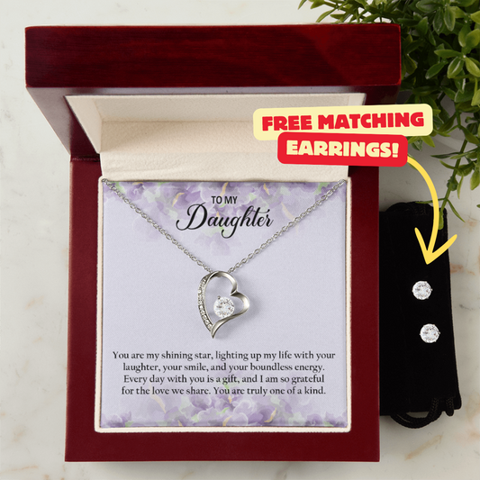 Daughter Necklace + Free Matching Earrings (while stock last)
