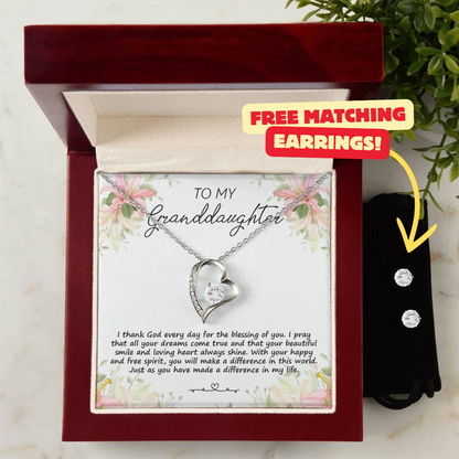 Granddaughter Necklace + Free Matching Earrings (while stock last)