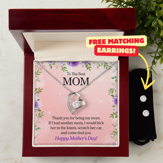 Mom Necklace + Free Matching Earrings (while stock last)