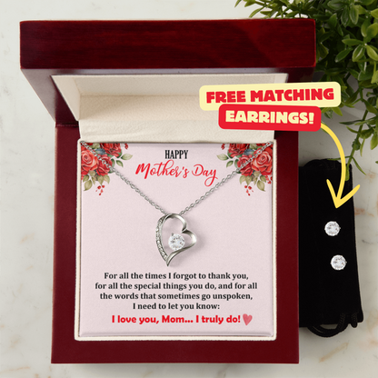 Mother's Day Necklace + Free Matching Earrings (while stock last)