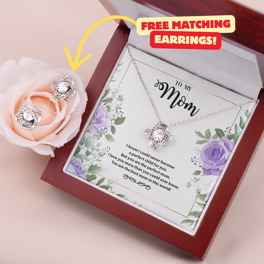 Mom Necklace + Free Matching Earrings (while stock last)