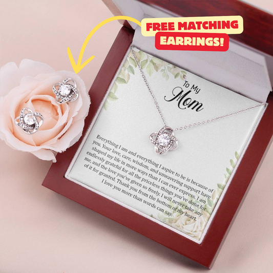 Mom Necklace + Free Matching Earrings (while stock last)