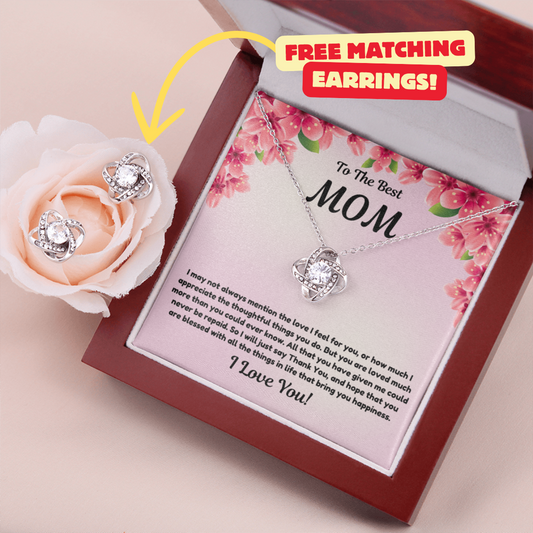 Best Mom Necklace + Free Matching Earrings (while stock last)