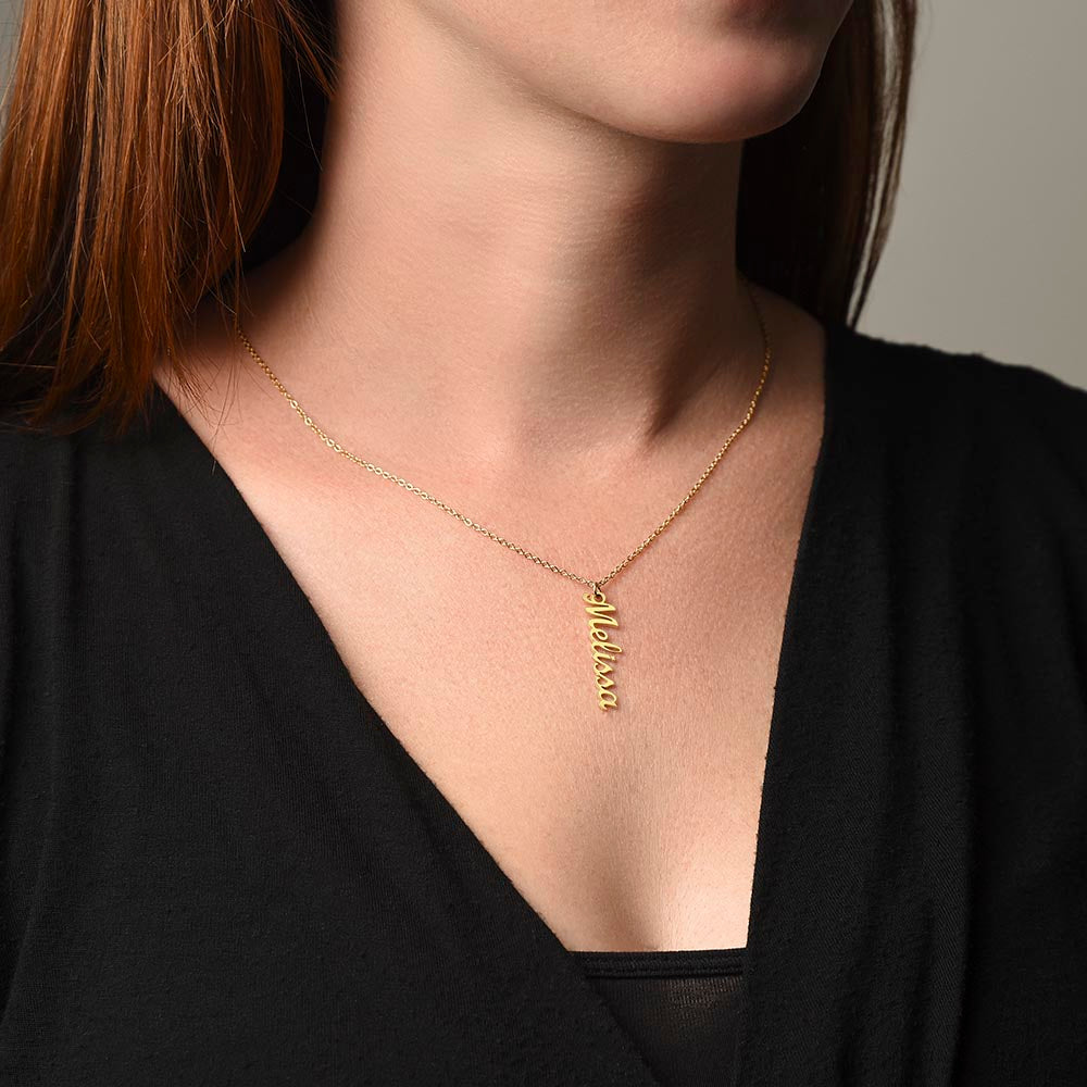 Vertical Name Necklace