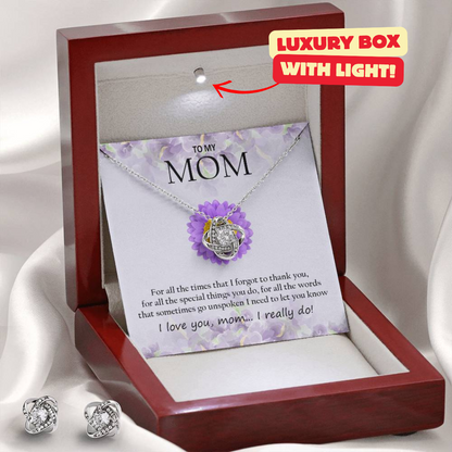 Mom Necklace + Free Matching Earrings (while stock last)